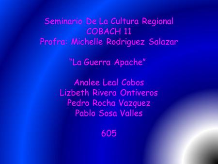 Seminario De La Cultura Regional COBACH 11