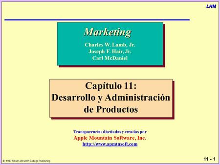 Marketing Capítulo 11: Desarrollo y Administración de Productos
