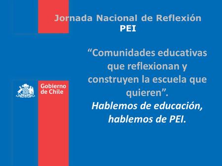 Jornada Nacional de Reflexión PEI
