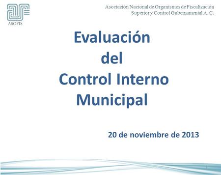 Evaluación del Control Interno Municipal