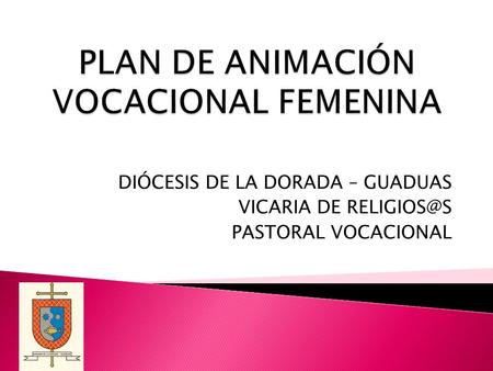 PLAN DE ANIMACIÓN VOCACIONAL FEMENINA