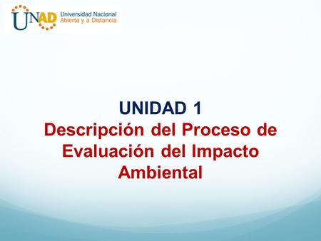 Descripción del Proceso de Evaluación del Impacto Ambiental