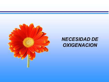 NECESIDAD DE OXIGENACION