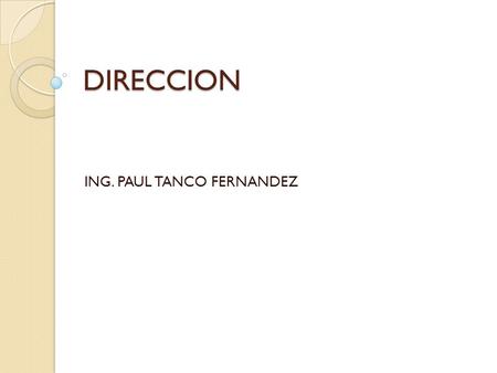 ING. PAUL TANCO FERNANDEZ