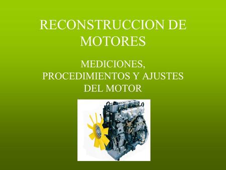 RECONSTRUCCION DE MOTORES