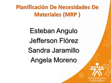 Planificación De Necesidades De Materiales (MRP )