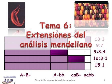 Tema 6: Extensiones del análisis mendeliano