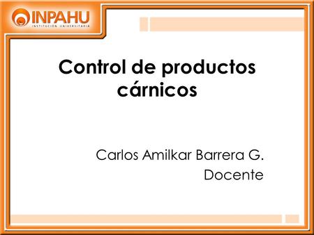 Control de productos cárnicos
