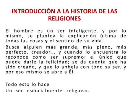 INTRODUCCIÓN A LA HISTORIA DE LAS RELIGIONES