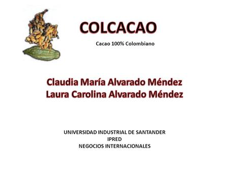 COLCACAO Claudia María Alvarado Méndez Laura Carolina Alvarado Méndez