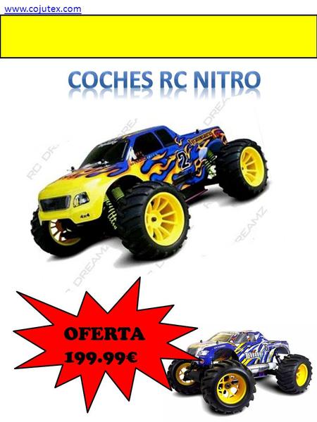 OFERTA 199.99€ www.cojutex.com. Impresionante Buggy Bazooka 1/8 TT 4x4 con tracción total a las 4 ruedas. Ref 685 219.99€ HSP Monster Truck Tyrannosaurus.