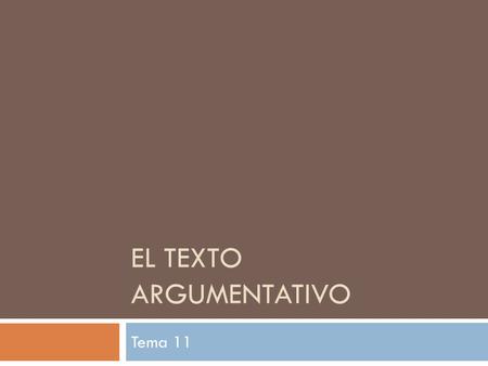 El texto argumentativo