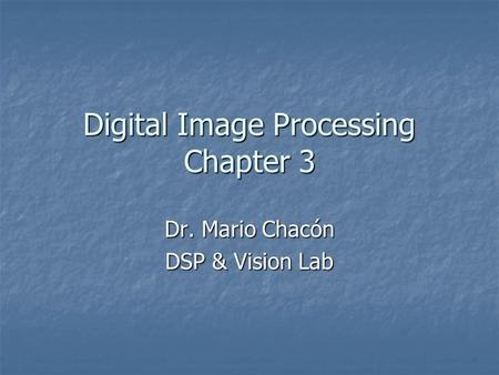 Digital Image Processing Chapter 3