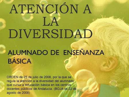 ATENCIÓN A LA DIVERSIDAD