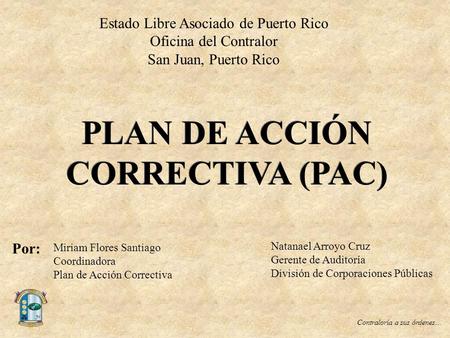 PLAN DE ACCIÓN CORRECTIVA (PAC)