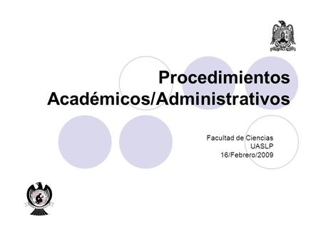 Procedimientos Académicos/Administrativos
