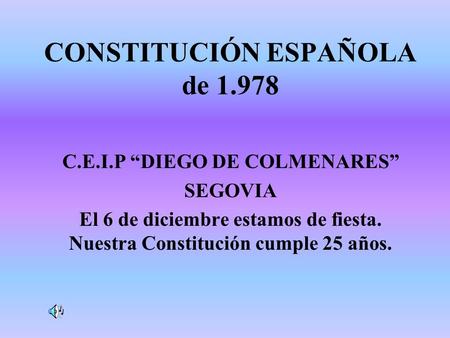 CONSTITUCIÓN ESPAÑOLA de 1.978