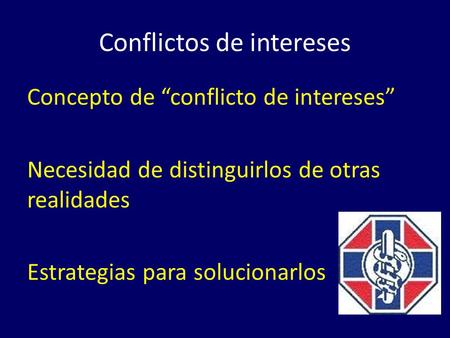 Conflictos de intereses