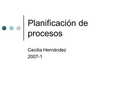 Planificación de procesos