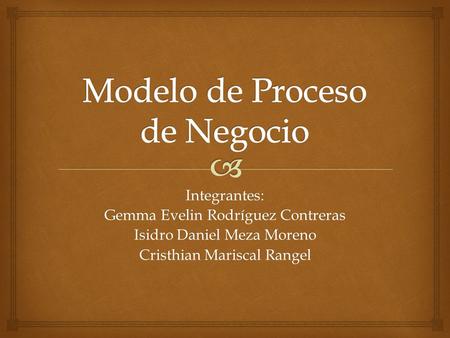 Modelo de Proceso de Negocio