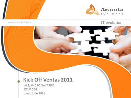 Kick Off Ventas 2011 ALEJANDRO NAVARRO ECUADOR Junio 1 de 2011.