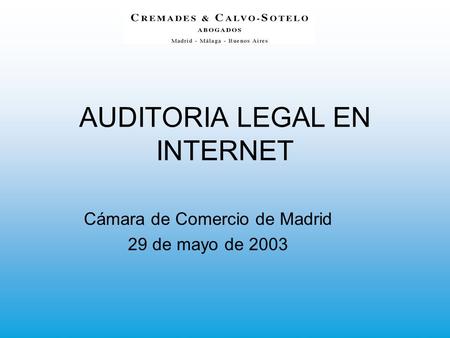 AUDITORIA LEGAL EN INTERNET