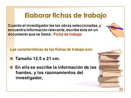 Elaborar fichas de trabajo