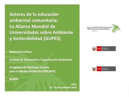 Actores de la educación ambiental comunitaria: