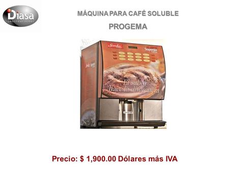 MÁQUINA PARA CAFÉ SOLUBLE