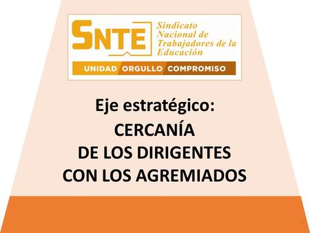 Eje estratégico: CERCANÍA DE LOS DIRIGENTES CON LOS AGREMIADOS.