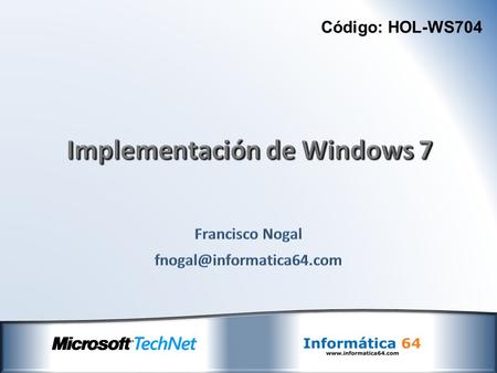 Implementación de Windows 7