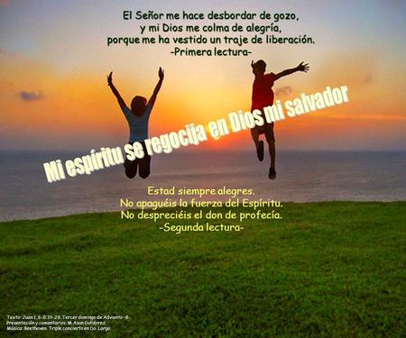 Mi espíritu se regocija en Dios mi salvador