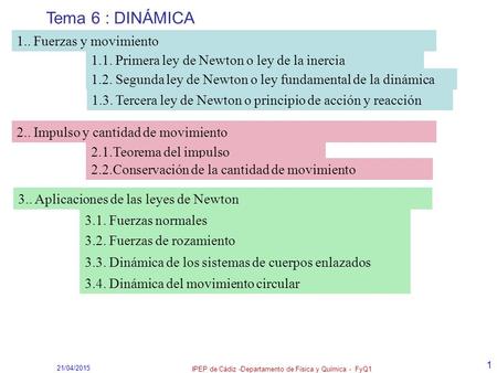 IPEP de Cádiz -Departamento de Física y Química - FyQ1