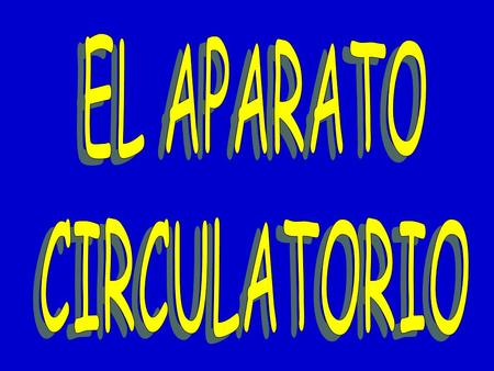 EL APARATO CIRCULATORIO.