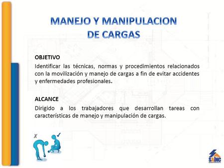 MANEJO Y MANIPULACION DE CARGAS
