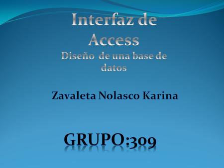 Diseño de una base de datos Zavaleta Nolasco Karina