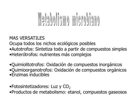 Metabolismo microbiano
