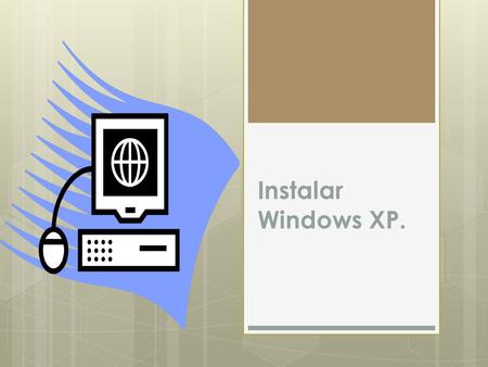 Instalar Windows XP.. Paso 1  Enciende el ordenador y mete el cd de instalación de Windows xp. Si la configuración de la BIOS es correcta, se iniciará.