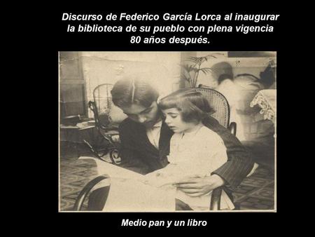 Discurso de Federico García Lorca al inaugurar