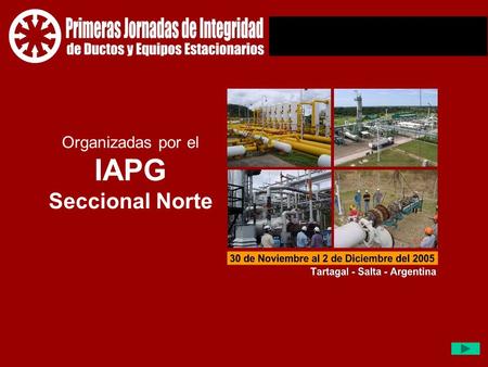 Organizadas por el IAPG Seccional Norte. Objetivos Orientadas a Modalidad Temario Presentación de Trabajos Inscripciones Comité Organizador Los Esperamos.