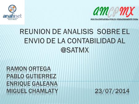 REUNION DE ANALISIS SOBRE EL ENVIO DE LA CONTABILIDAD