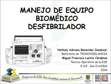 MANEJO DE EQUIPO BIOMÉDICO DESFIBRILADOR