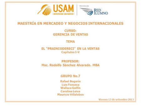 EL “PRAINCODERECI” EN LA VENTAS