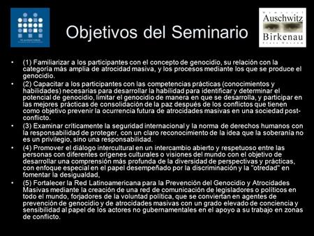 Objetivos del Seminario