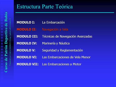 Curso de Patrón Deportivo de Bahía