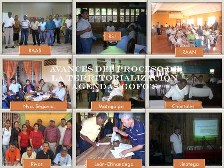 Avances del Proceso de la territorialización agendas gofo´s.
