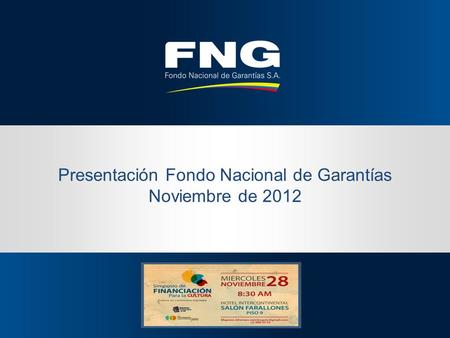 Presentación Fondo Nacional de Garantías Noviembre de 2012.