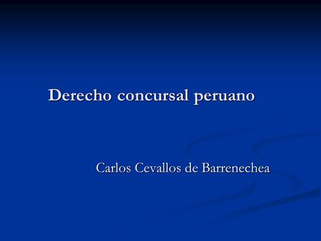 Derecho concursal peruano