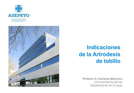 de la Artrodesis de tobillo