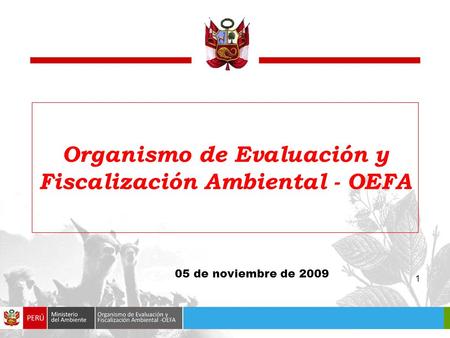 Organismo de Evaluación y Fiscalización Ambiental - OEFA